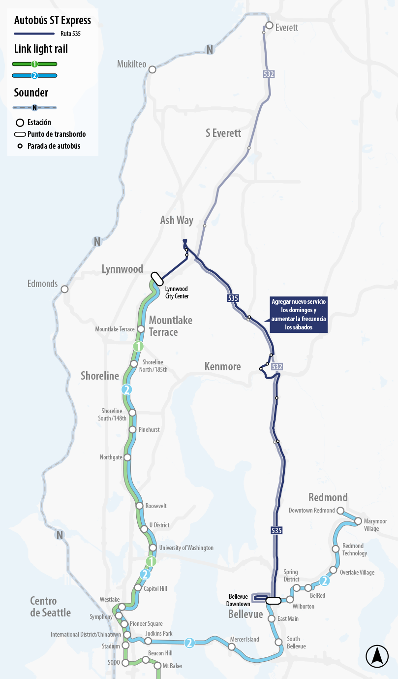 Map for Route 535