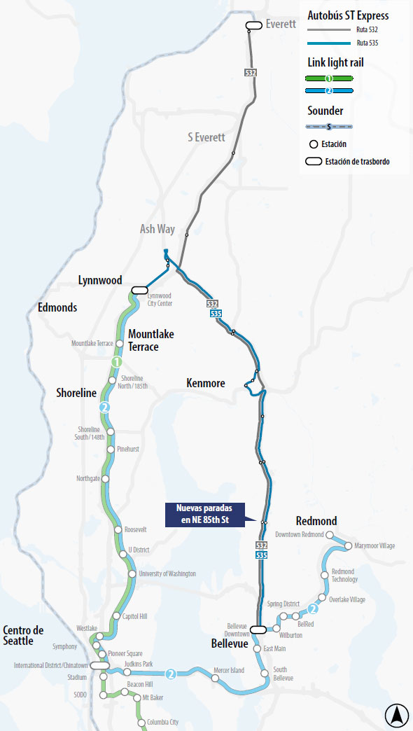 Mapa de Ruta 532 y 535