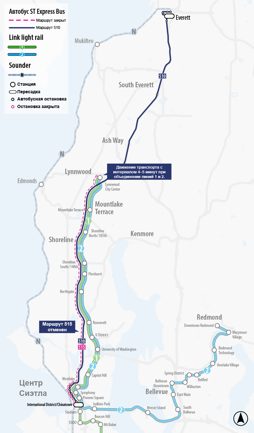 Map for Route 515