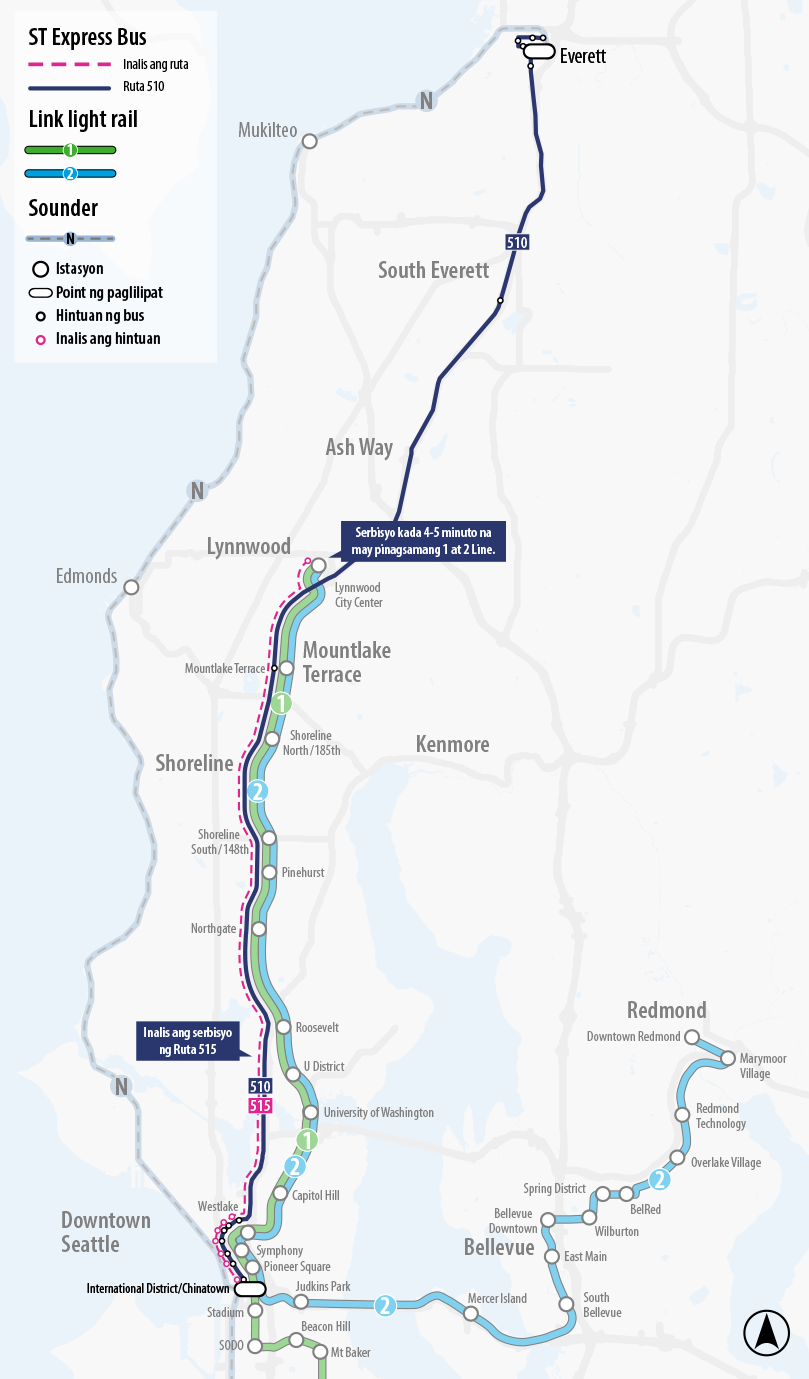 Map for Route 515