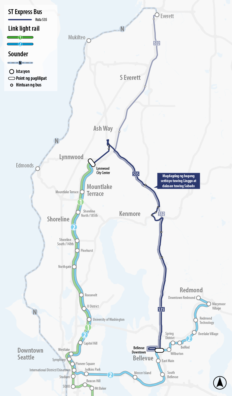 Map for Route 535