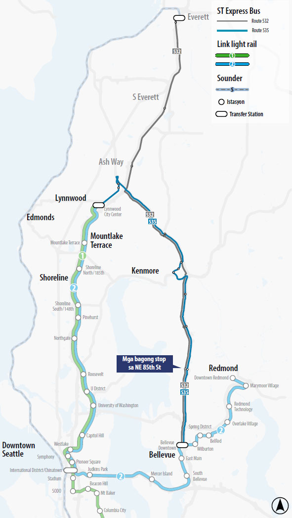 Route 532 and 535 Map