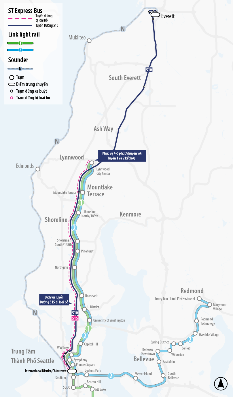 Map for Route 515
