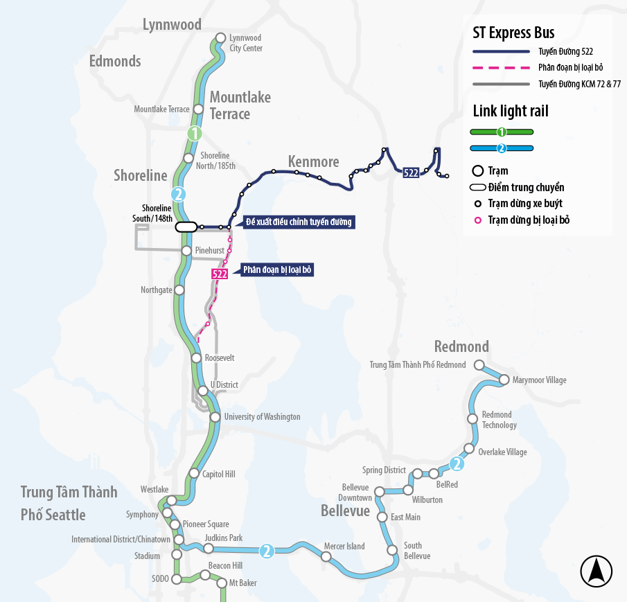 Map for Route 522