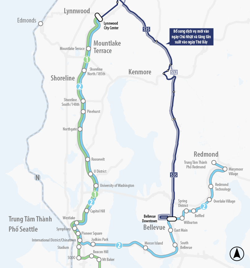 Map for Route 535