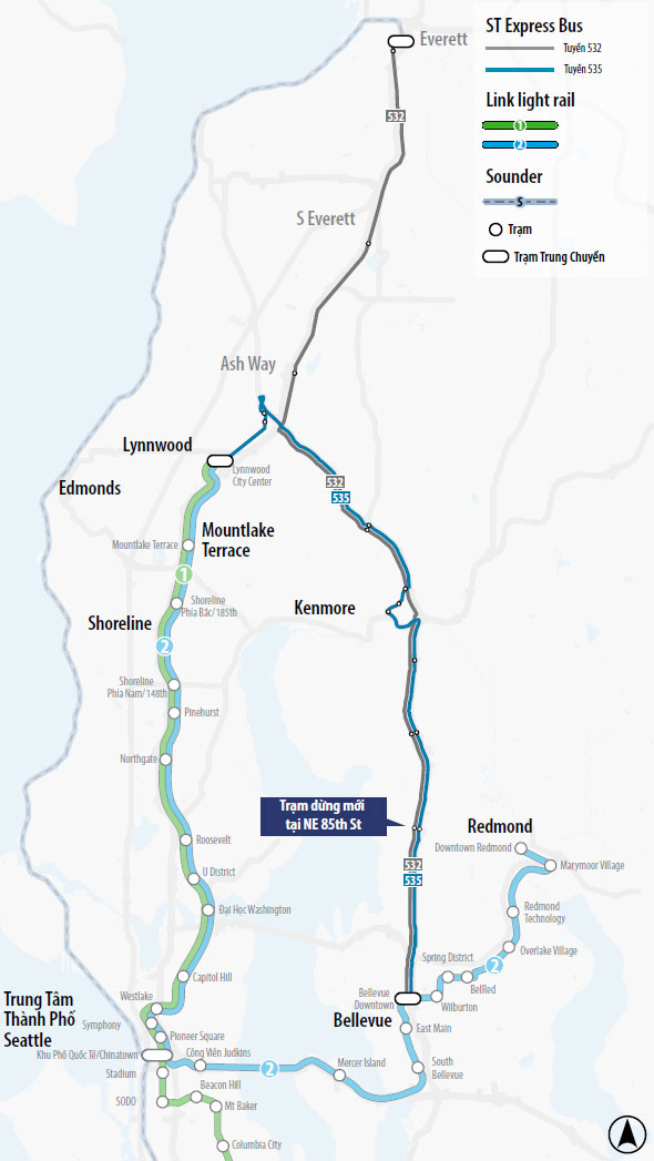Route 532 and 535 Map
