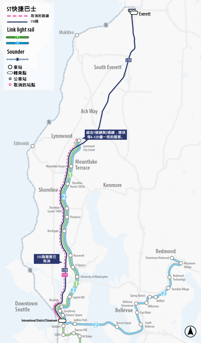 Map for Route 515