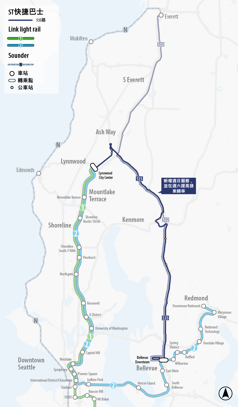Map for Route 535